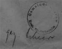 Unterschrift auf einem Steuerbescheid vom 30. 8. 1947