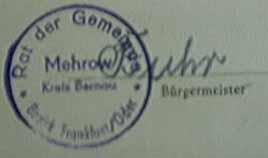 Unterschrift auf einem Schreiben vom 23.11.1954