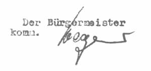 Unterschrift auf einem Schreiben vom 19.2.1953