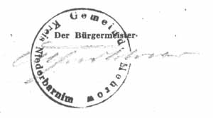 Unterschrift auf einem Steuerbescheid vom 30. 8. 1947