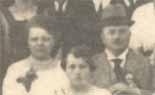 Die Rittergutsbesitzer Anna und Max Bothe auf einem Ertefest, ca. 1920